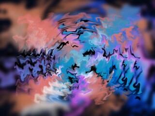 abstract background. Abstract image of multi-colored liquids combined,  spread out into lobes, batik, tie-dye, tie-dye pattern. The color is smooth and smooth.