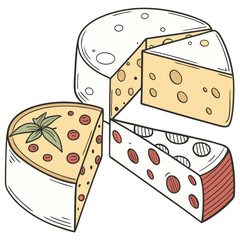  Cheese design art and illustrator eps