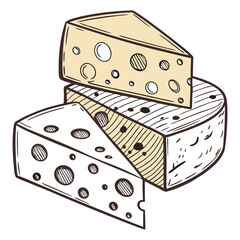 Cheese design art and illustrator eps