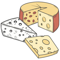 Cheese design art and illustrator eps