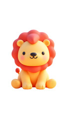 Adorable 3D Cartoon Lion Cub Illustration