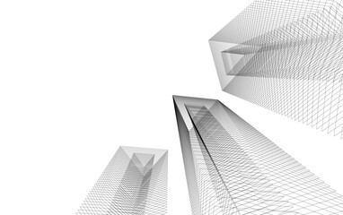 Fototapeta premium abstract lines background vector 3d illustration 