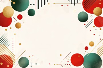 Obraz premium Colorful festive abstract background with circles and patterns