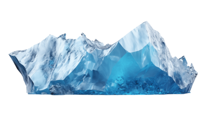Stunning Glacial Iceberg Nature Photography isolated on transparent background