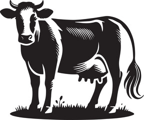 Creative Cow Silhouette Vector