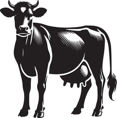Creative Cow Silhouette Vector