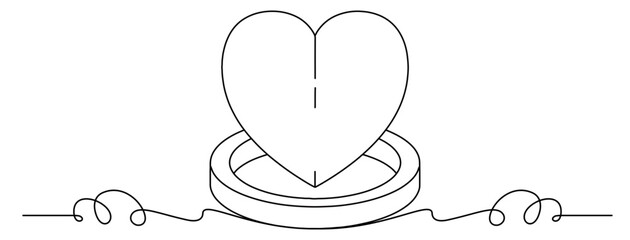 Wedding couple ring line art vector illustration