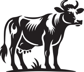 Creative Cow Silhouette Vector