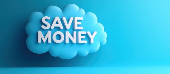 Blue cloud Save money.  Background, savings