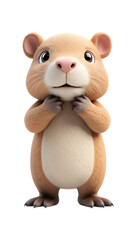Adorable 3D Hamster Model Render Cute Furry Pet