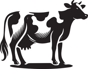 Creative Cow Silhouette Vector