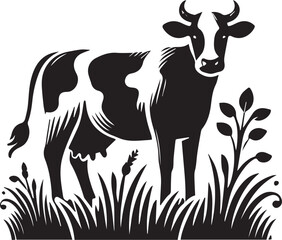 Creative Cow Silhouette Vector