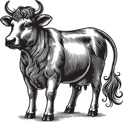 Creative Cow Silhouette Vector