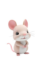 Adorable 3D Baby Mouse Cartoon Render