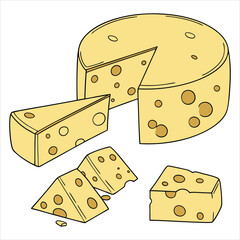 Cheese design art and illustrator eps