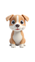 Adorable 3D Puppy Cartoon Image Free Download