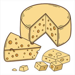 Cheese design art and illustrator eps