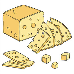 Cheese design art and illustrator eps