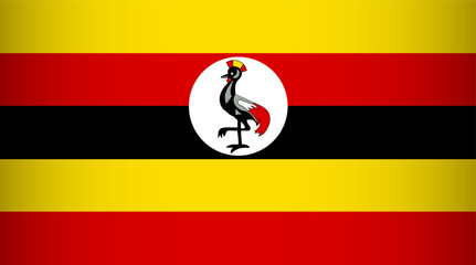 Obraz premium National Flag of the Republic of Uganda. Vector symbol of the state