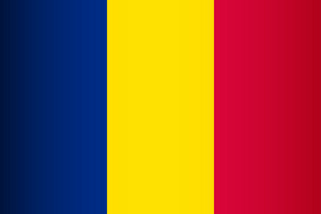 Fototapeta premium National Flag of the Republic of Chad. Vector symbol of the state