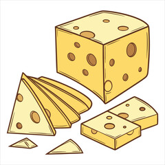 Cheese design art and illustrator eps