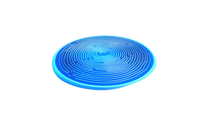 Abstract Circular Maze Design Futuristic Technology Background isolated on transparent background