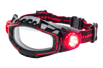 Fototapeta premium Headlamp Flashlight Isolated on a Transparent Background
