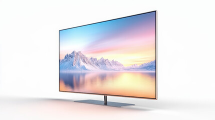 Fototapeta premium Experience stunning clarity with our ultra-thin, high-definition smart TV. Perfect for immersive home entertainment and breathtaking visuals.