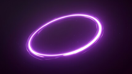 Obraz premium Glowing Purple Ring Abstract Light Energy Design