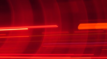Abstract Light Trails with Red and Orange Hues Urban Vibe