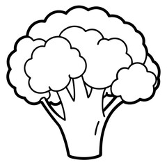 Elegant Broccoli Line Drawing for Vector Art
