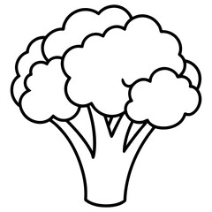Elegant Broccoli Line Drawing for Vector Art