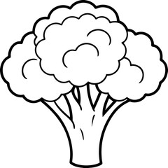 Elegant Broccoli Line Drawing for Vector Art