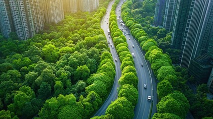 Engaging green activities in a vibrant cityscape during golden hour promoting a sustainable lifestyle