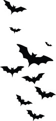 A set of Halloween bat silhouette vector