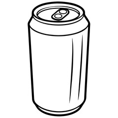 Elegant Line Work Soda Can Artwork