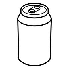 Elegant Line Work Soda Can Artwork