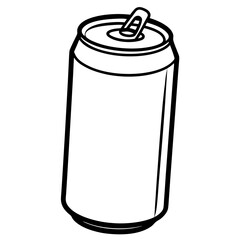 Elegant Line Work Soda Can Artwork