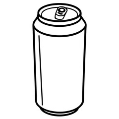 Elegant Line Work Soda Can Artwork