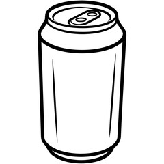 Elegant Line Work Soda Can Artwork