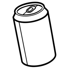 Elegant Line Work Soda Can Artwork