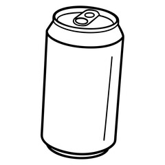 Elegant Line Work Soda Can Artwork