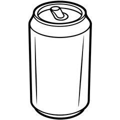 Elegant Line Work Soda Can Artwork