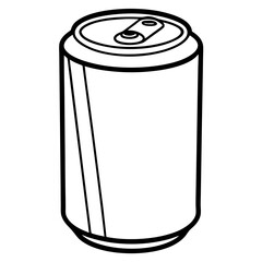 Elegant Line Work Soda Can Artwork