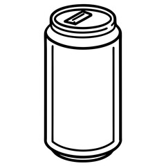 Futuristic Energy Drink Can Line Work