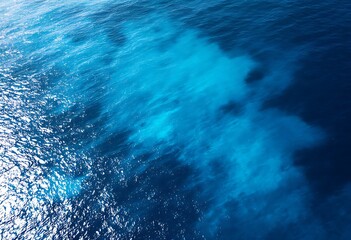 Stunning Aerial Ocean View Deep Blue Water Texture