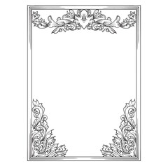 frame with floral ornament