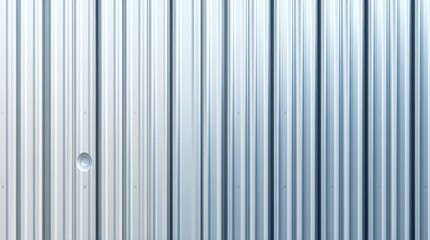 Textured zinc aluminum background, vertical pattern emphasized, shadow subtly placed in the bottom left, wall shows a small dent, the overall feel is adorable and cute