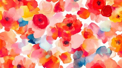 Soft watercolor garden roses, romantic seamless pattern, delicate floral design, intricate details, perfect for textiles and stationery