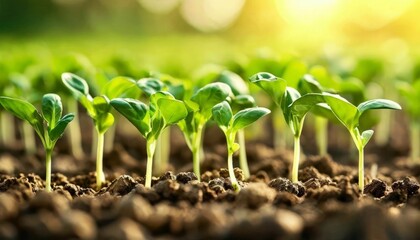 A field densely planted with young plants